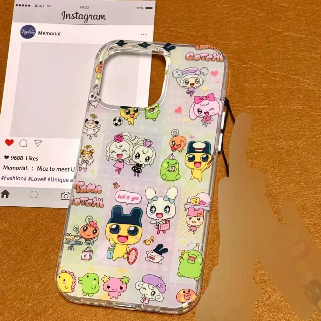 Apple, Tamagotchi, iPhone16, iPhone15 Pro, чехол для телефона с двойным слоем, 15, 13/12, защита от падения