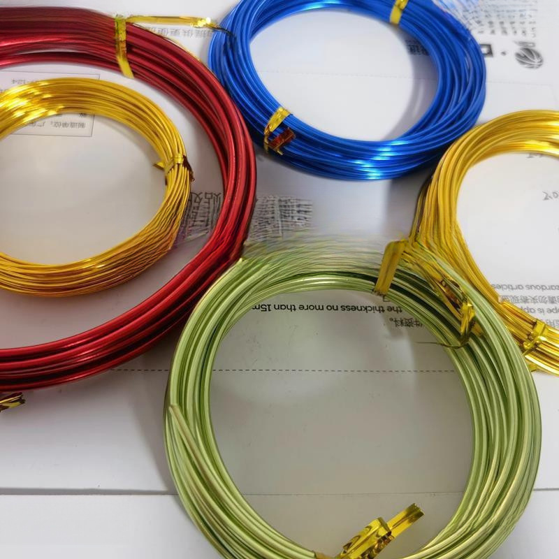 1-3mm彩色铝线软铁丝创意铝丝编织工艺品造型线定型线手工diy材料