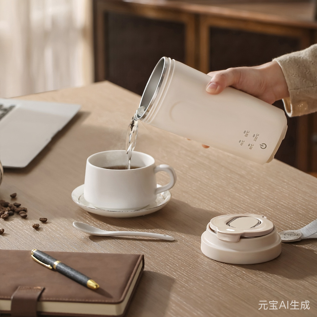 2025 New Thermostatic Water Kettle, Portable Milk-Making Electric Water Kettle for Baby Travel, Thermos Cup Milk Regulator