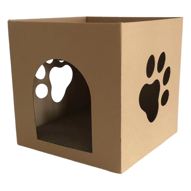 Mascota gato arena resistente al desgaste gato rasguño tablero anti-arañazos cartón Amazon al por mayor de alta densidad papel corrugado gato callejero casa