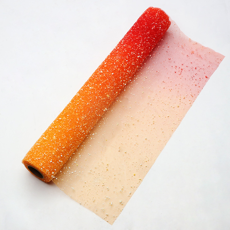 Brillante gradiente de nieve punto de hilo material de embalaje de flores tela tela tela clásica hecha a mano DIY ramo florista
