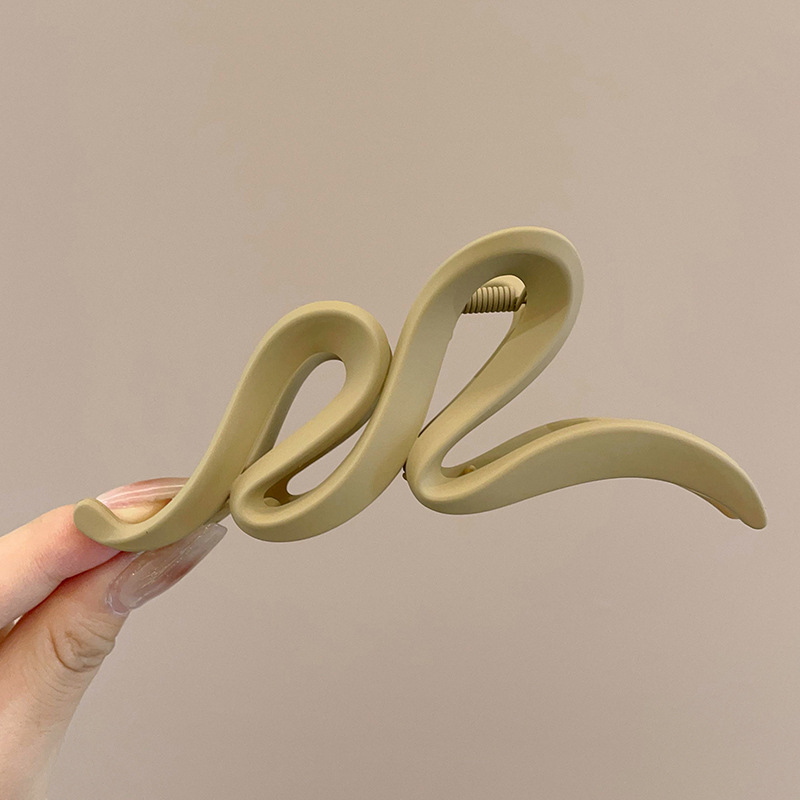 Clip de felpa para mujer, sensación de alto nivel, horquilla de pelo grande, mucho clip de tiburón, temperamento de otoño e invierno, horquilla, tocado