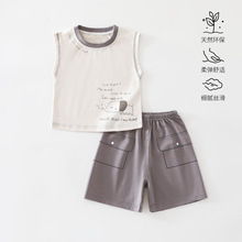 安阳婴童装小童外出服夏季背心短裤套装宝宝家居服韩版休闲两件套