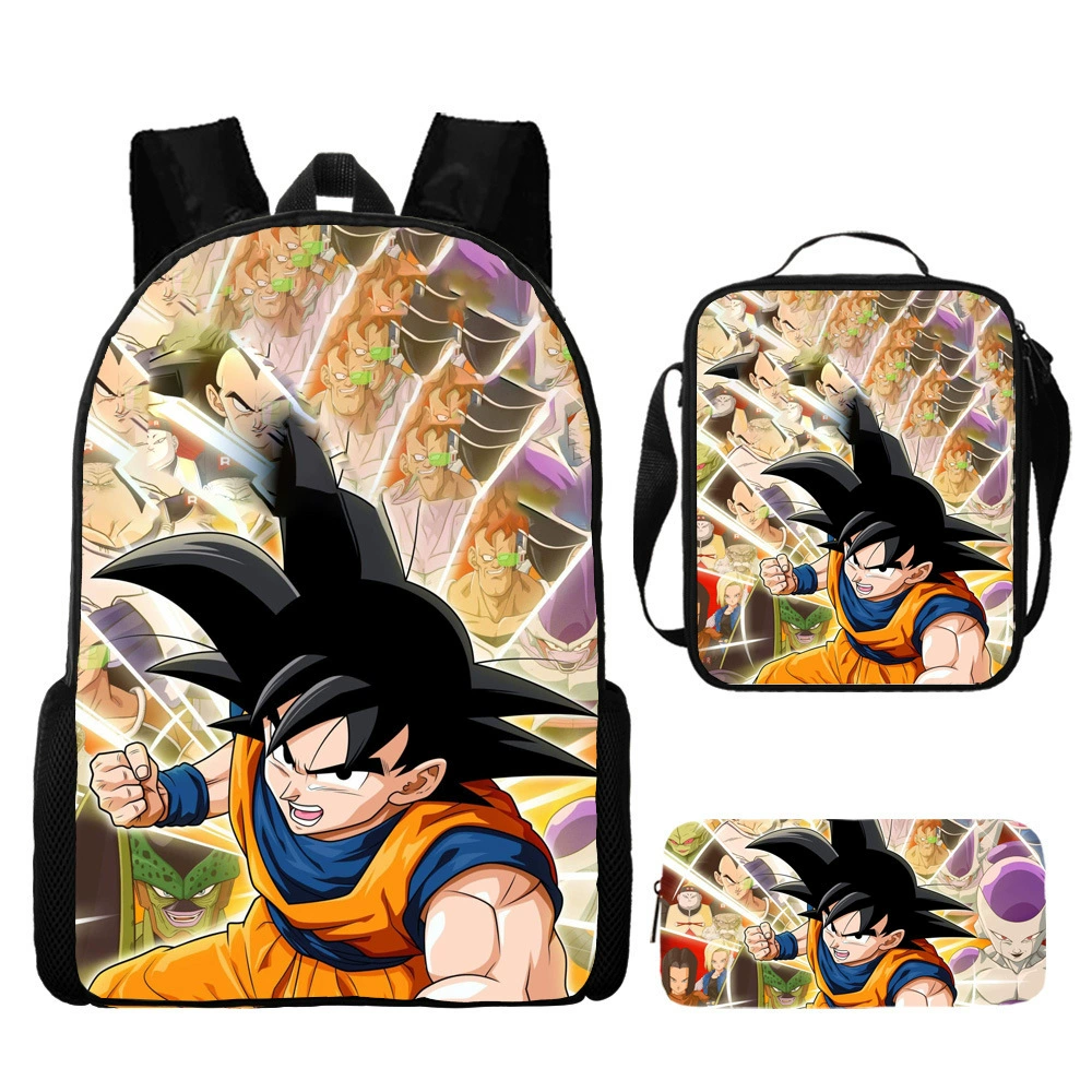 Dragon Ball, рюкзак, школьная сумка для учеников начальной школы, набор, пенал, первоклассная и средняя школа, набор из 3 предметов