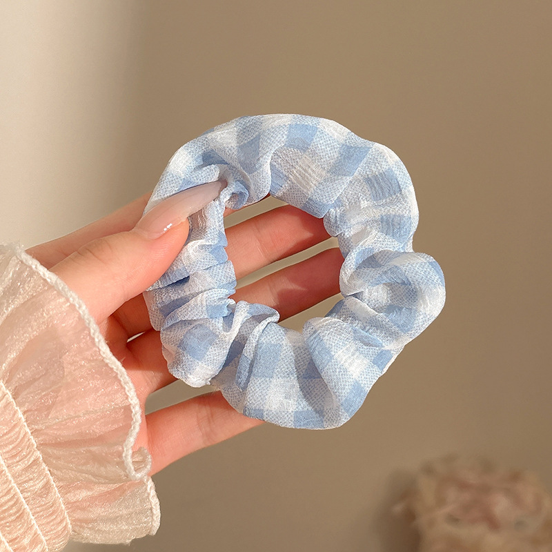 Coletero Scrunchie de Encaje con Flor de Alta Elasticidad para Mujer