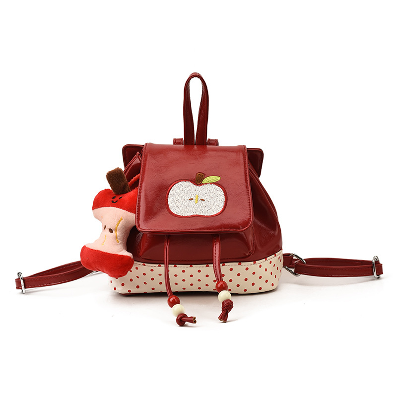 2025 nueva mochila infantil de alto valor de cara caricatura adorable manzana pequeña mochila para niños y niñas, mochila para niños