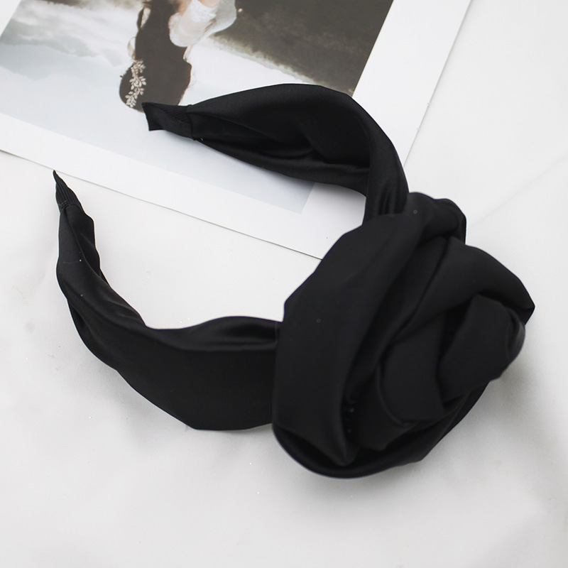 Solid Color Pattern Retro Solid Color Cloth Patchwork Hair Band 1 Piece