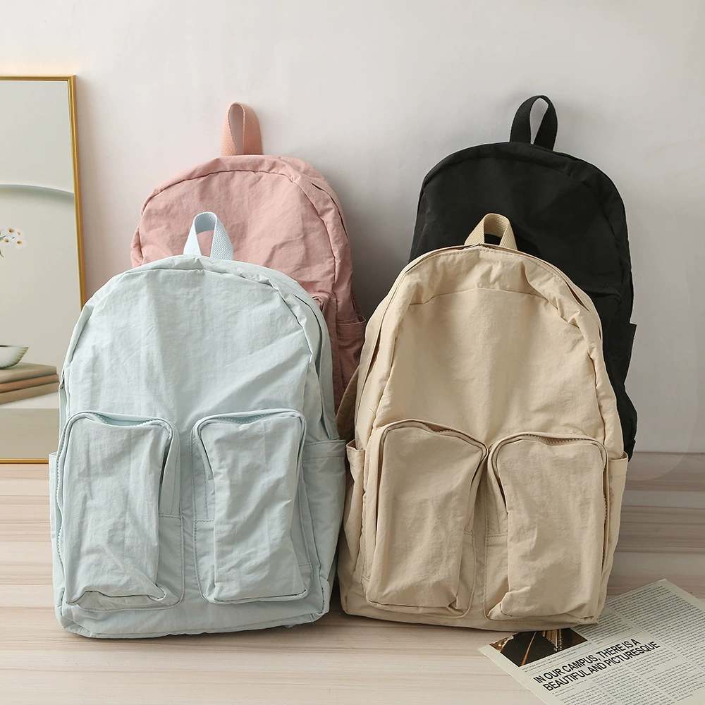 Корейская версия сумка на плечо тренд мульти-карманные сплошные пригородные школьные сумки модные дикие отдых большой досуг путешествия рюкзак