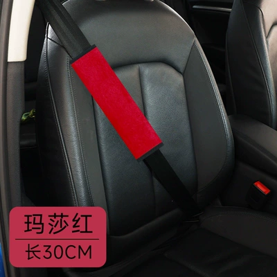 belt protectors, summer velvet anti-abrasion – Seat belt shoulder pad - martha-red-30cm-single-pack-recommended-for-use-in-carssuvs