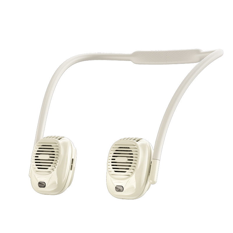 Ventilador de cuello halter, batería de larga duración, refrigeración al aire libre, carga USB, mini ventilador pequeño silencioso plegable portátil perezoso