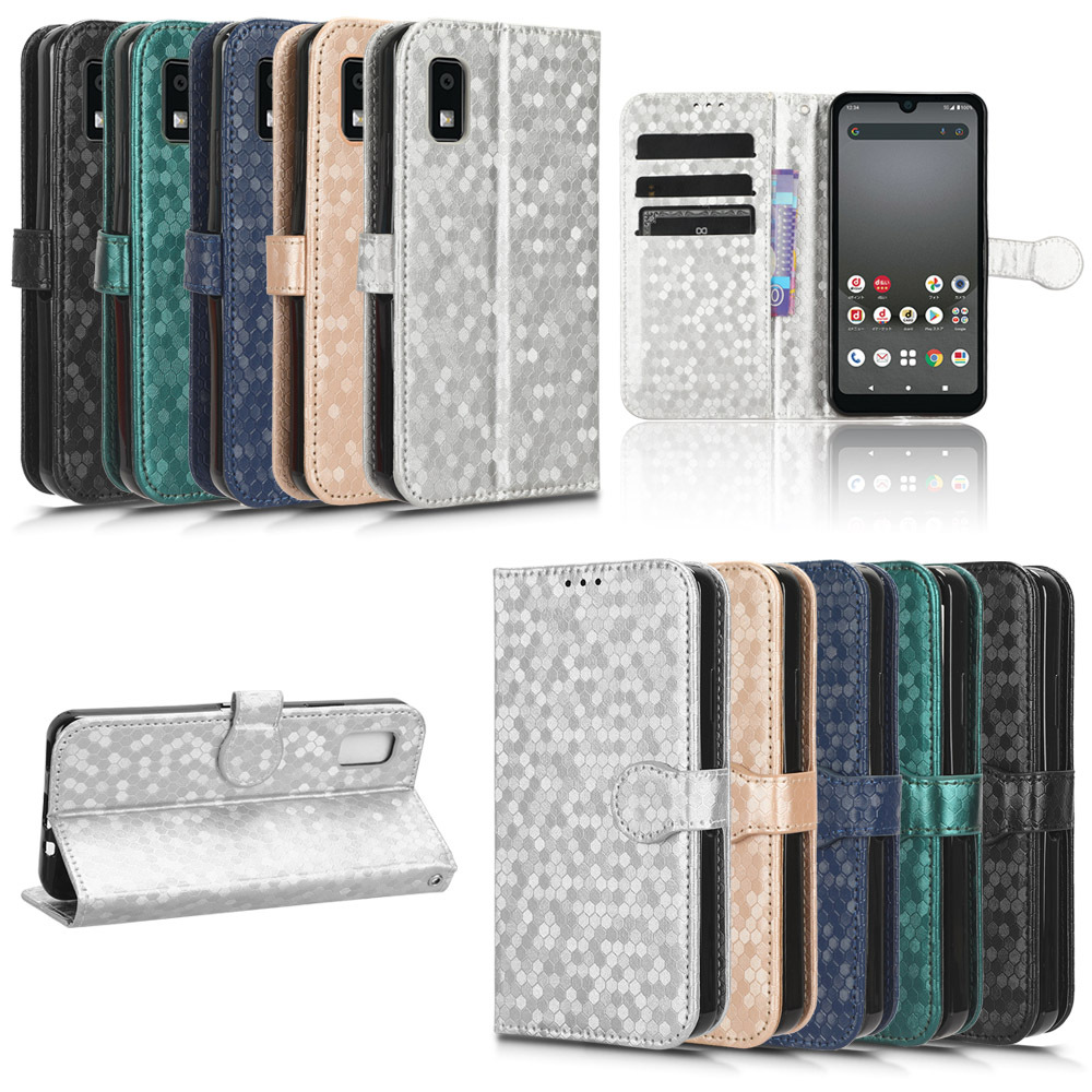 适用夏普Aqous Wish3波点纹手机壳SH-53D保护套A302SH翻盖皮套