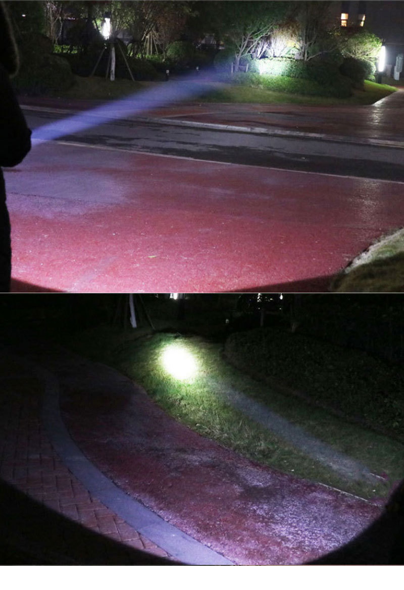 822LED太阳能充电强光手电筒 COB侧灯塑料 USB充电远射 家用照明详情19