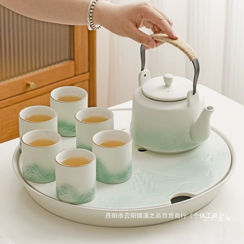  盛邦荣 Ceramic teapot, tea cup, modern and minimalistic tea set, Chinese style, new collection