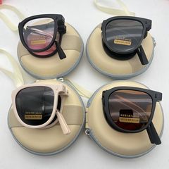 直播熱賣摺疊墨鏡女款時尚偏光太陽鏡防紫外線太陽眼鏡潮感is