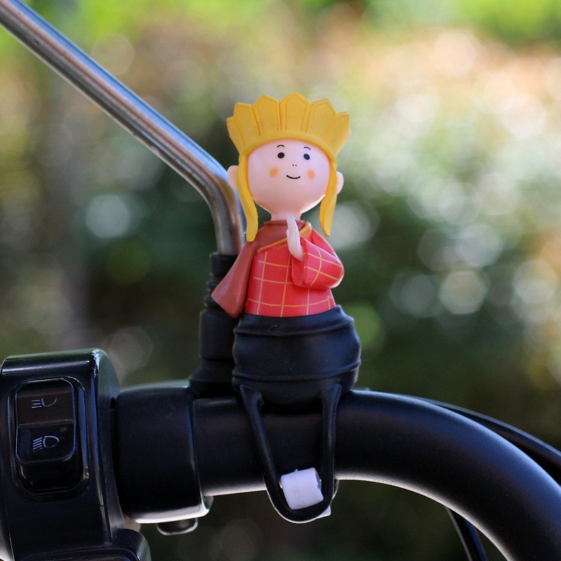 Nuevo producto lindo molino de viento bicicleta bicicleta eléctrica motocicleta decoración nuevo coche decoración de coche celebridad de Internet animal de dibujos animados