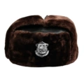Black Leather 175g Red Brown Velvet Anhui Badge