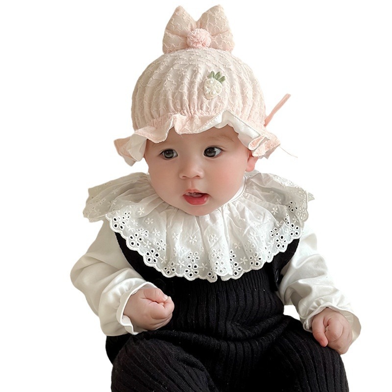 Sombrero de bebé primavera y otoño delgado sombrero de pescador 0 junio pequeño mes de edad bebé sombrero de sol gorro de bebé lindo sombrero de feto recién nacido