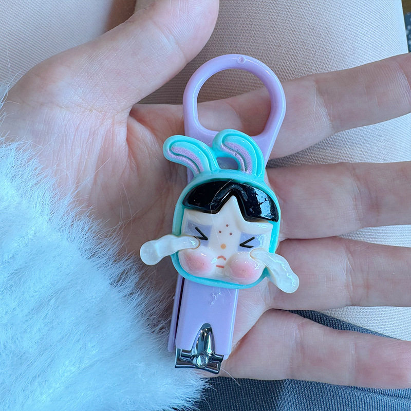 かわいいアクリル爪切り小型携帯爪切り家庭用ステンレス爪切りネイルツールかわいい