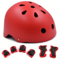 Children's A3 Sponge Foam Plum Blossom Helmet with Rivets + Thick Turtle Protection Wheels Sports Outdoor