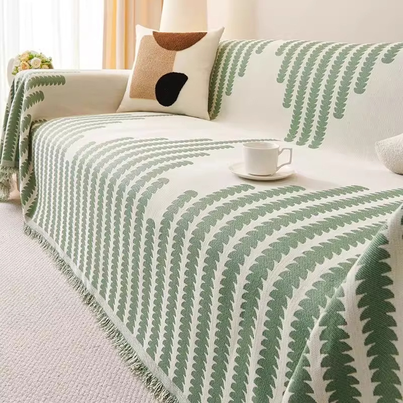 Chenille-Bezug, rutschfest, katzensicher, einteiliger Sofabezug, universell, vollständige Abdeckung_voghion.com