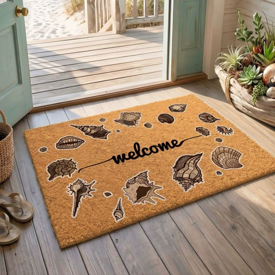 absorbent dirt-trapping entrance door mat | Avtomobil döşəmə paspasları - guarding-the-snails-home-4060cm-imitation-coconut-palm