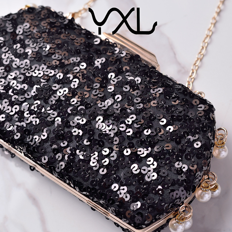 Transfronterizo nuevo bolso de cena de sequillas bolso de fiesta retro brillante bolso de vestido de noche bolso de mano bolso de moda europea