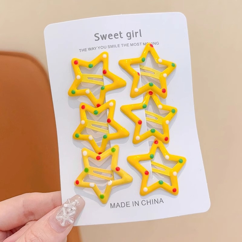 Linda estrella y2g horquilla hembra clip lateral flequillo BB clip horquilla para niños dopamina clip de color tocado