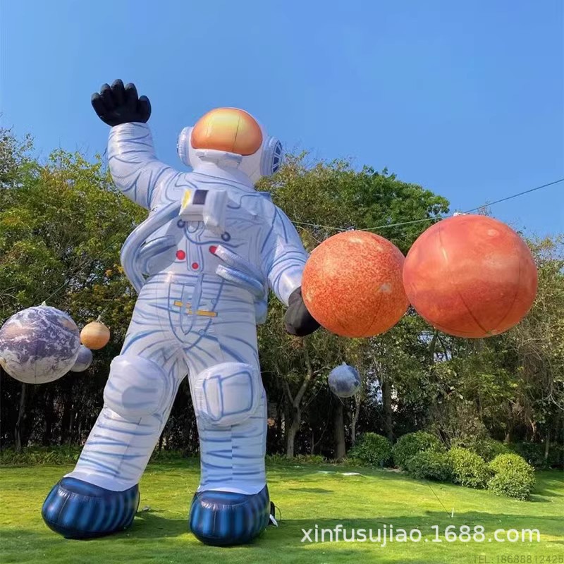 Inflable luna astronauta conejo de jade lámpara de pastel de luna pvc colgante luminoso luna centro comercial exposición modelo inflable