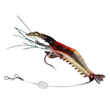 Luya sea fishing soft bait luminous bionic shrimp 7cm long Luya soft shrimp fake bait bass black fish cocked mouth osmanthus bait