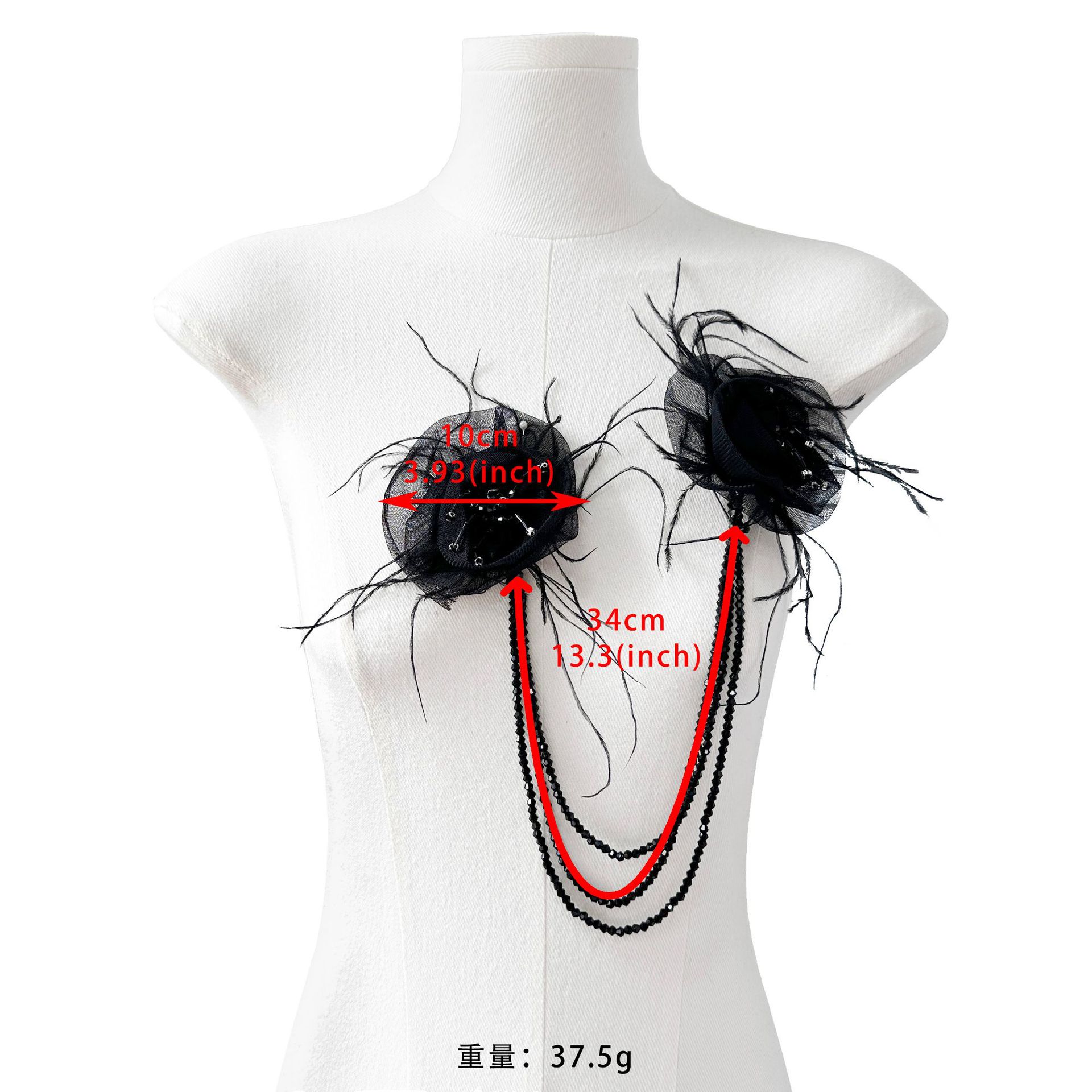 Nueva venta caliente coreana malla tridimensional plumas flores joyas tocado ropa joyas para el cabello bolsos accesorios decoración de personalidad image 5