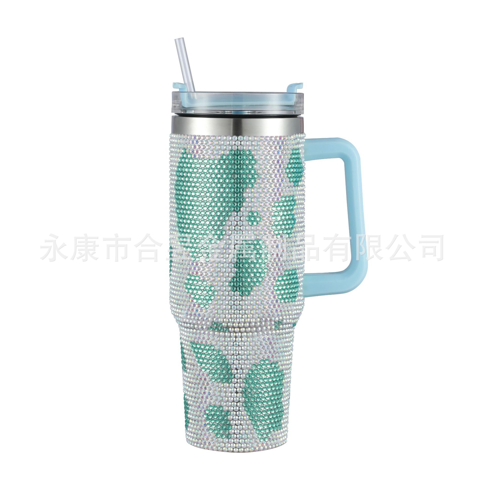 Cruz-frontera dedicado 40oz de acero inoxidable de diamante taza de vacío taza de helado de gran capacidad