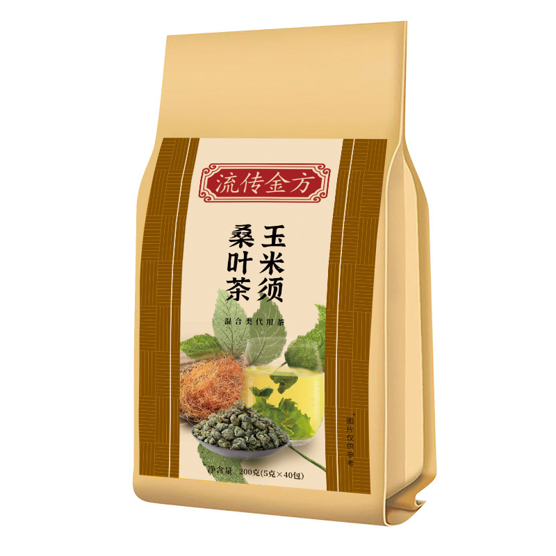 万明青銭柳桑葉トウモロコシの葉茶 200g（40袋）ティーバッグ トウモロコシの葉桑葉茶 健康茶|undefined