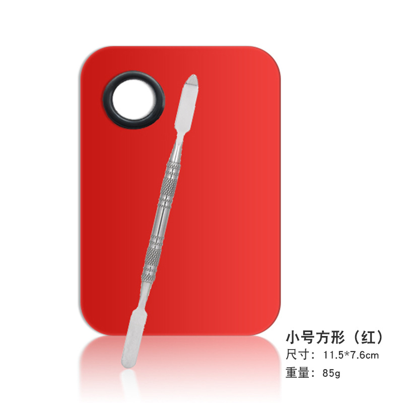 Mini maquillaje de Acero Inoxidable base de uñas de arte paleta al por mayor anillo de tamaño pequeño anillo de maquillaje paleta traje