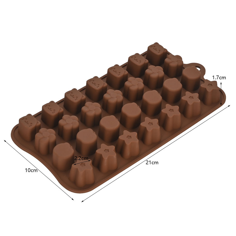 Molde de Silicona para Chocolate DIY, Multiuso con Formas de Dibujos Animados para Repostería