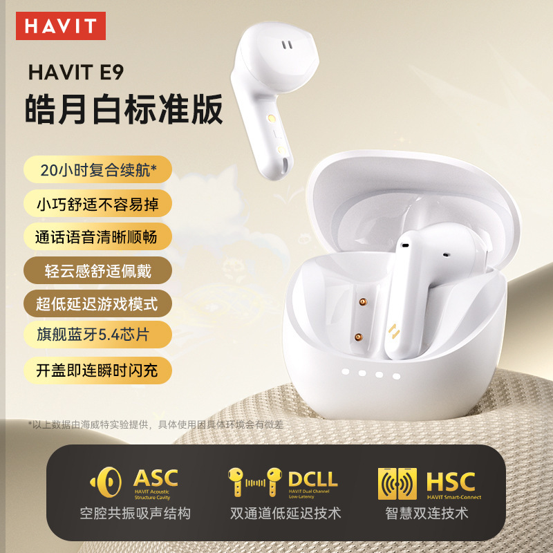 海威特新型e 9 bluetoothイヤホン半入耳式ミニ超長航続ENCノイズ低減無線bluetoothイヤホン|undefined