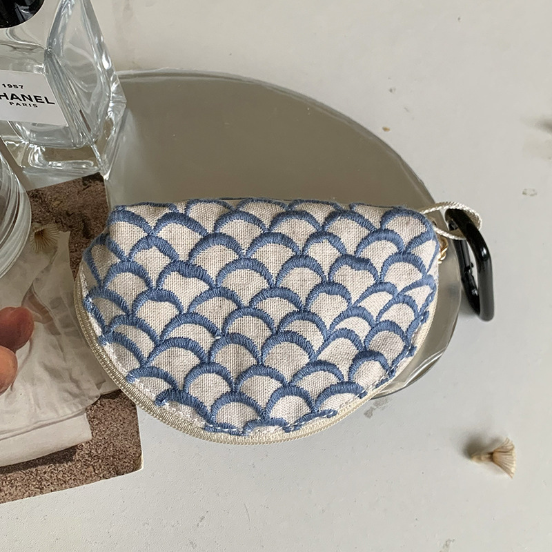 ヘビー刺繍ヘッドフォンバッグ収納カバー AirPodspro2 ヘッドフォン保護バッグ口紅バッグキーバッグ小銭入れ|undefined