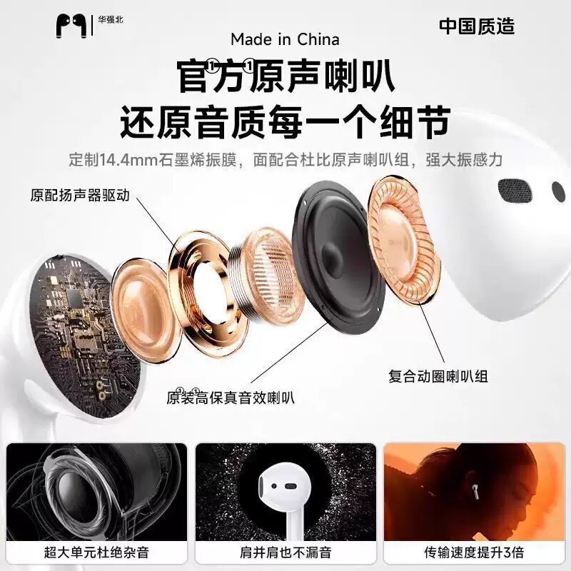 Bluetooth ヘッドセット Weiton Apple iPhonepro 第 5 世代真のワイヤレス第 7 世代ノイズリダクション 2025 公式正規品に適しています|undefined