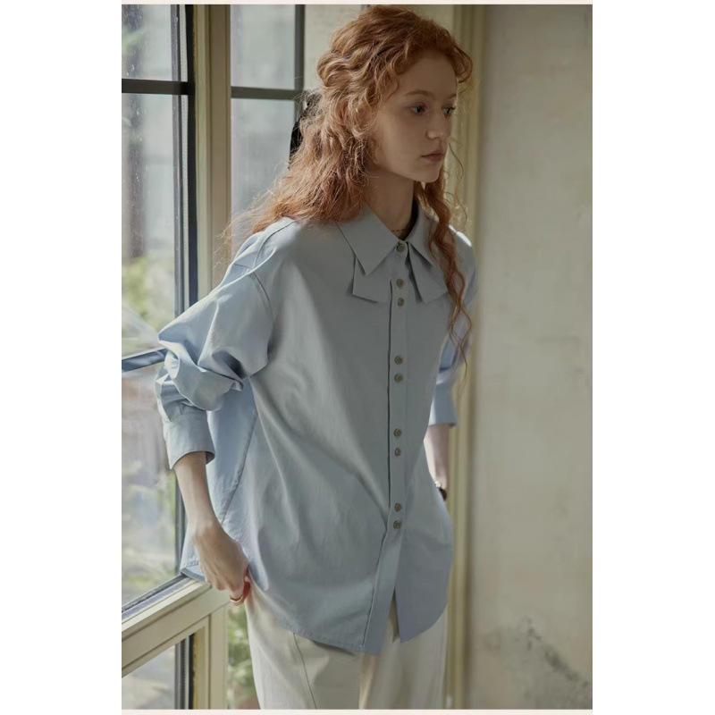 cpai 26/S "Layered Space" high-density cool-feel 50% cotton French retro design shirt