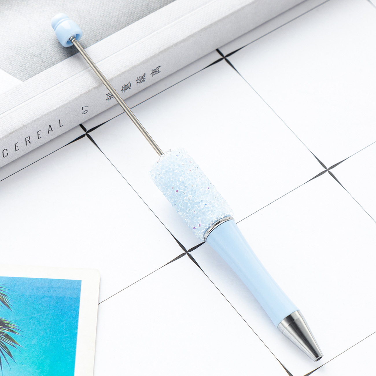 Pluma de cuentas de azúcar de bricolaje creativo Spot al por mayor Gypsophila Rhinestone Pen de parche hecho a mano Pluma de cuentas multicolor