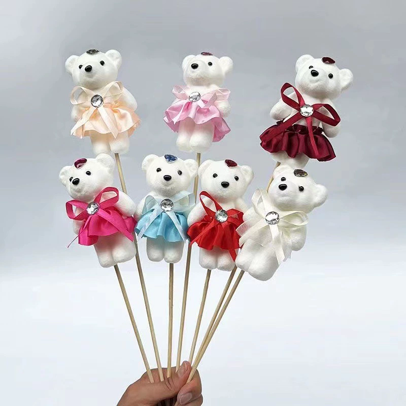 Мороженое Алмазный Медведь Маленький ледяной Медведь Букет Кукла мультфильм кукла Алмазная флокирующая пена медведь кукла ОПТОМ