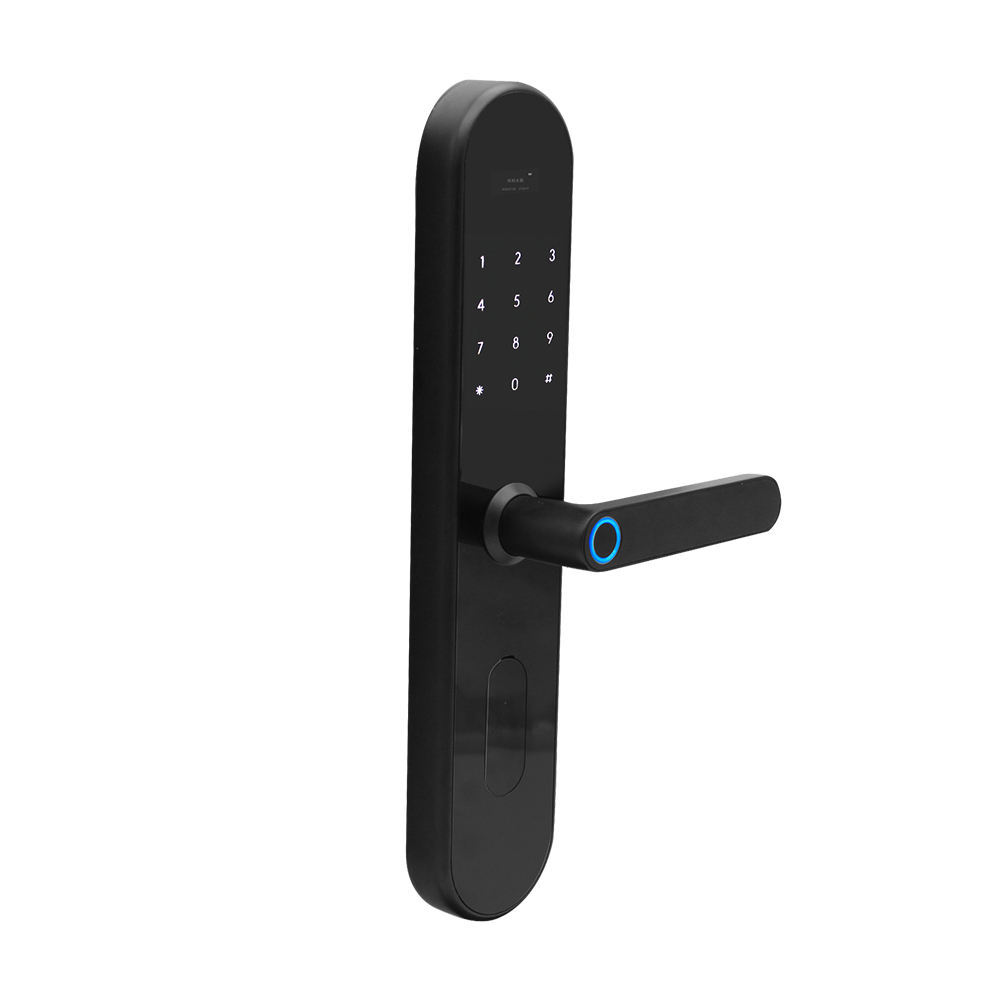 Etiquetado personalizado huellas digitales inteligentes Bluetooth cerradura de puerta inteligente remota puerta antirrobo de apartamento de hotel cerradura de contraseña deslizante