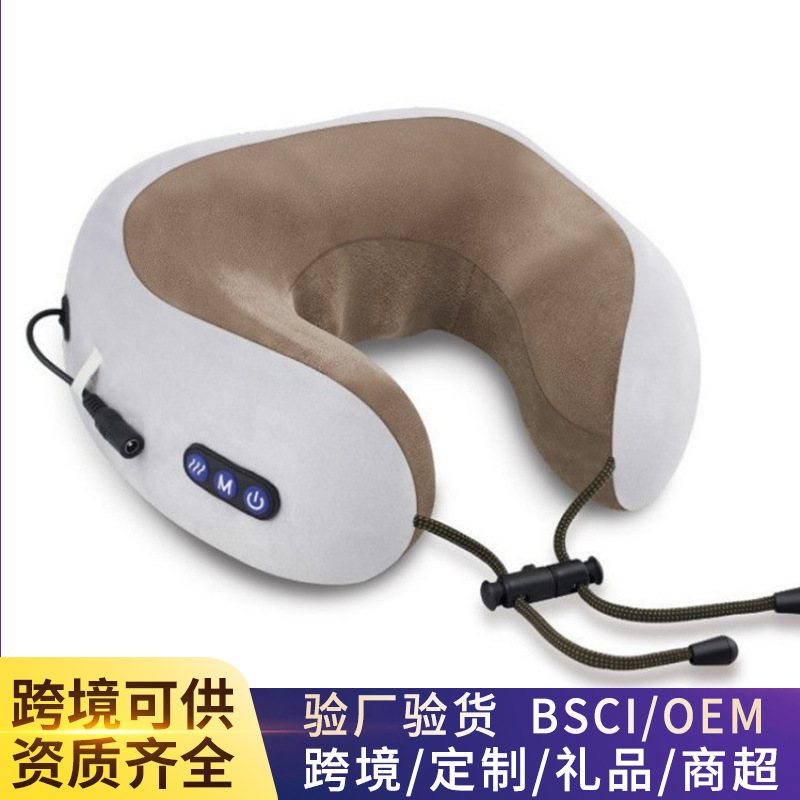 Masajista de cuello eléctrico multifuncional para masajista de columna cervical en forma de U almohada de masaje de cuello para los ancianos
