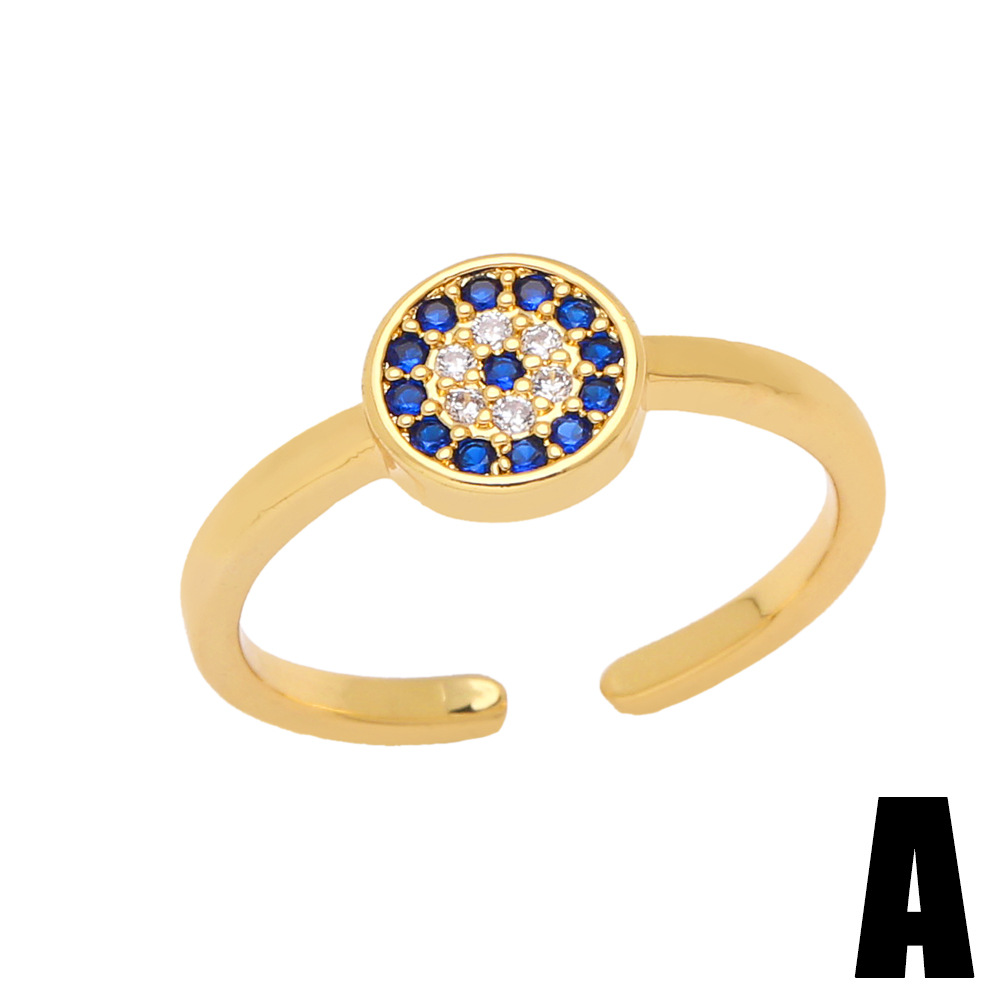 retro niche geometric circle open adjustable devilu0027s eye finger ring