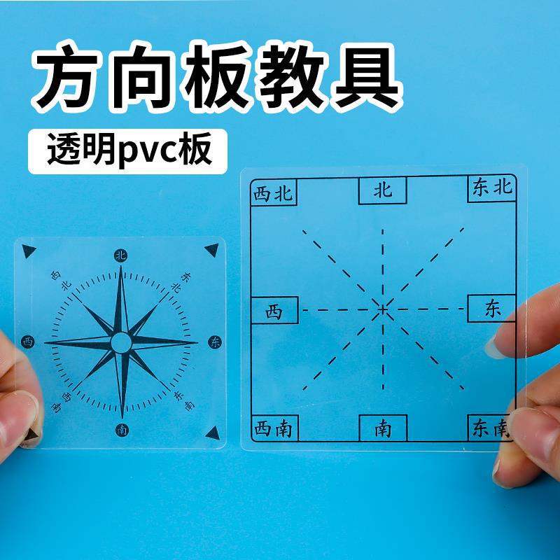 方向板教具学具位置与方向二三年级透明西北方向坐标表教师用
