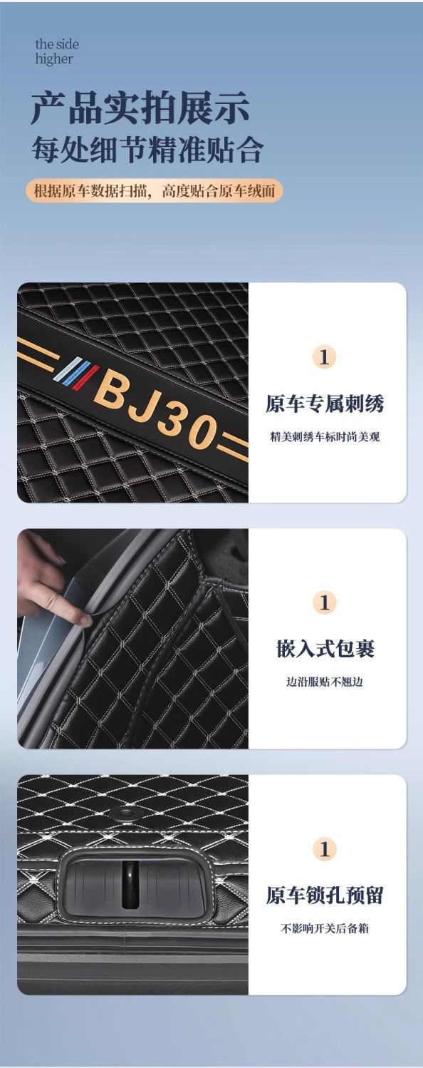 Suitable for Beijing BJ30 trunk mat surround, 24 models, 25 car accessories, modification parts, interior decoration