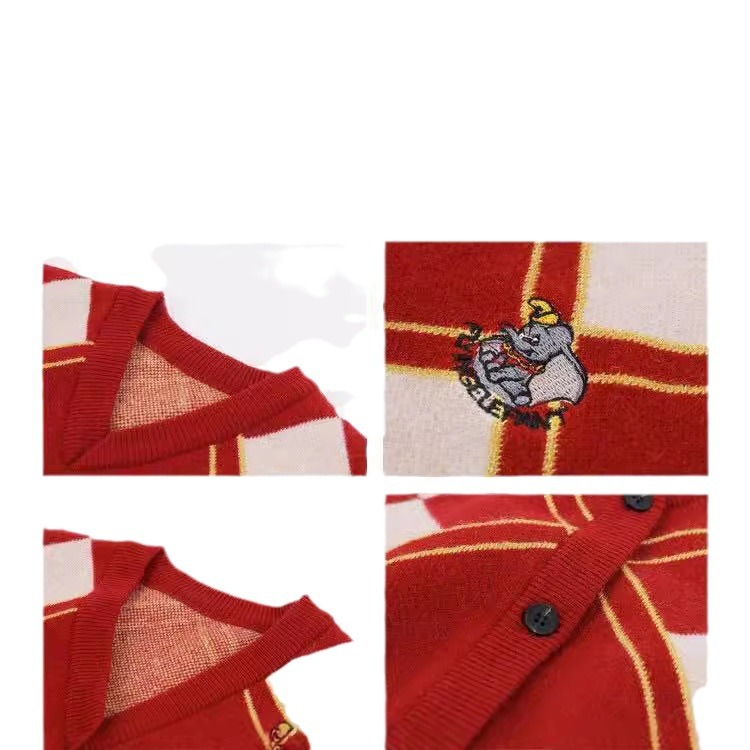 2021 Internet celebridad nueva llegada padre-hijo rombo suéter cardigan suéter con cuello en V abrigo de fondo para una familia de cuatro