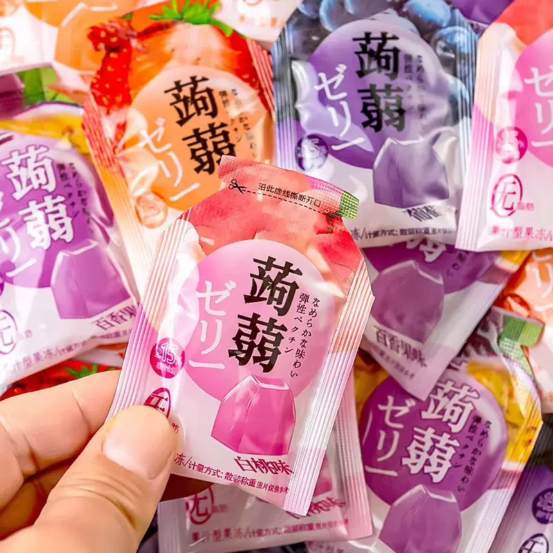 定制蒟蒻果味果冻休闲零食0脂代工魔芋果汁儿童吸吸冻草莓果冻