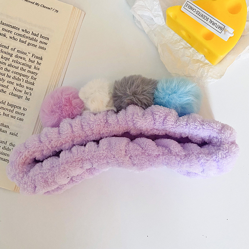 Cocoa amor bola de peluche banda pelo máscara lavado maquillaje dulce dibujos animados espíritu antiguo