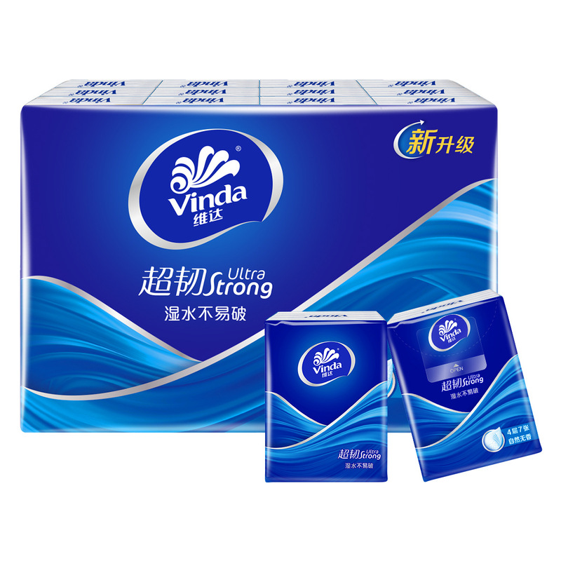 Vinda スーパータフハンカチ紙 V0169 ミニ小型パックペーパータオル 24 パックポータブルナプキンポータブル小型包装紙|undefined