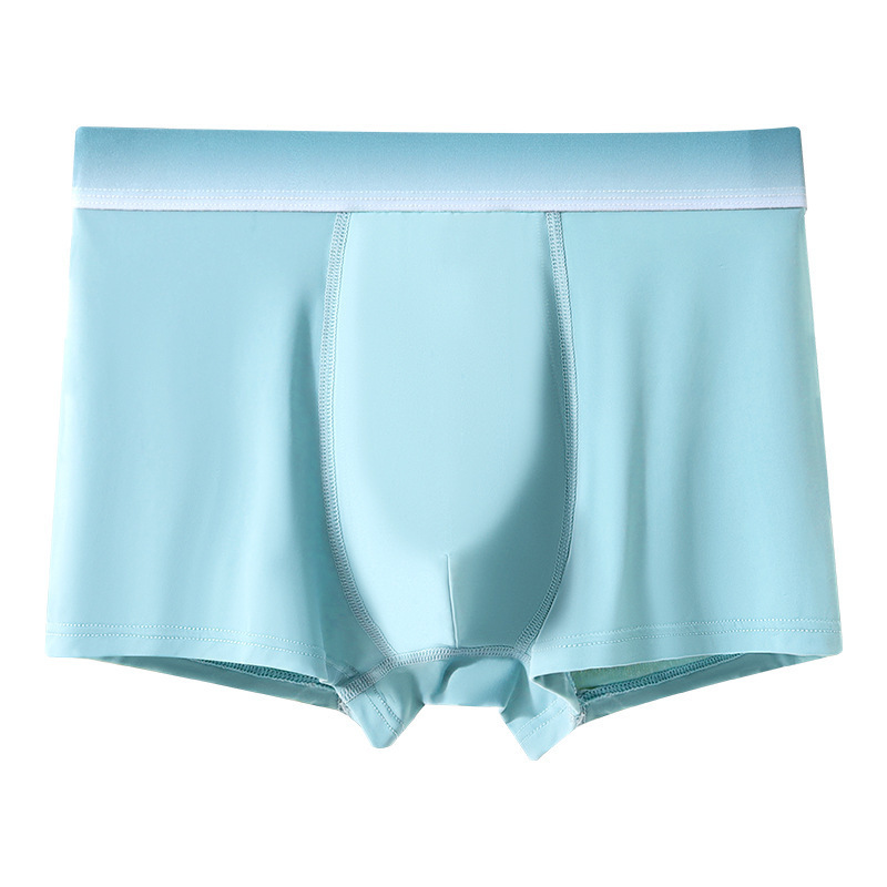 Pantalones interiores de hombre, pantalones de cuatro cuadrados de hielo sin marcas antibacterianas, pantalones cortos de ángulo plano de tamaño grande, cabeza de verano, delgados